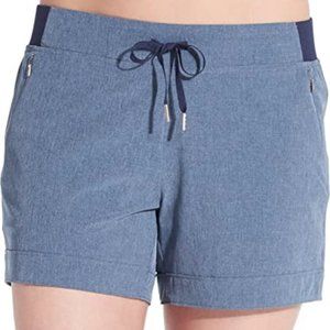 Calia Cuffed Drawstring Shorts w/Pockets Blue
